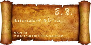 Baiersdorf Nóra névjegykártya